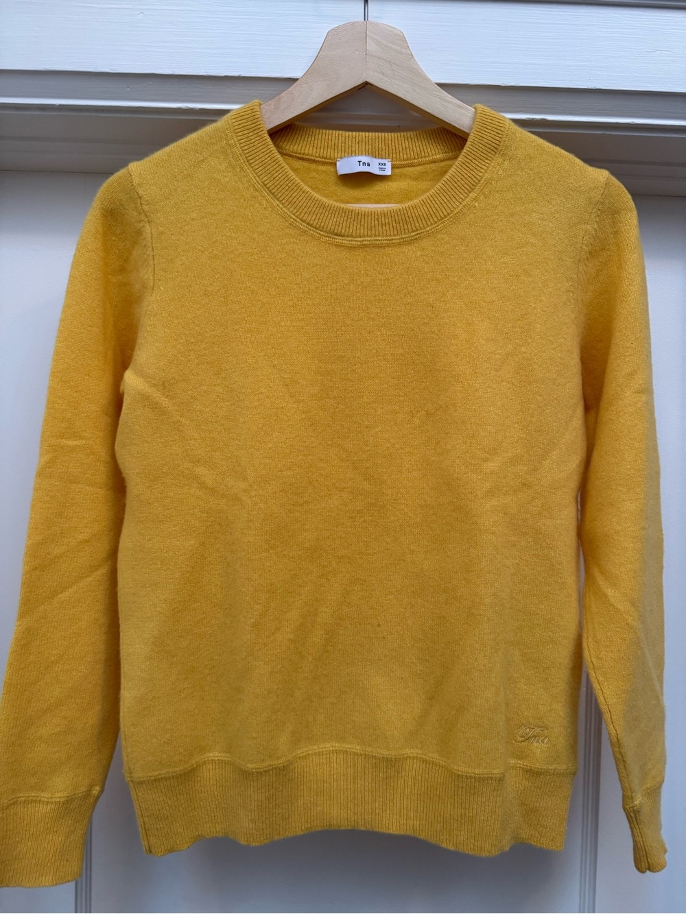 TNA | Cashmere Mustard Yellow Crewneck Sweater